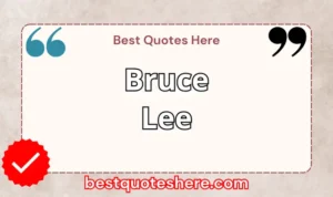 Graphic text for Bruce Lee quotes page featuring his name, the word "Quotes".