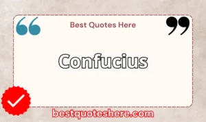 Graphic text for Confucius quotes page featuring his name, the word "Quotes".