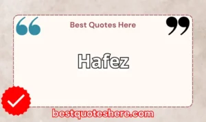Graphic text for Hafez quotes page featuring his name, the word "Quotes".