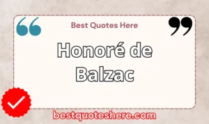 Graphic text for Honoré de Balzac quotes page featuring his name, the word "Quotes".