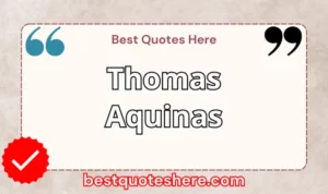Graphic text for Thomas Aquinas quotes page featuring his name, the word "Quotes".